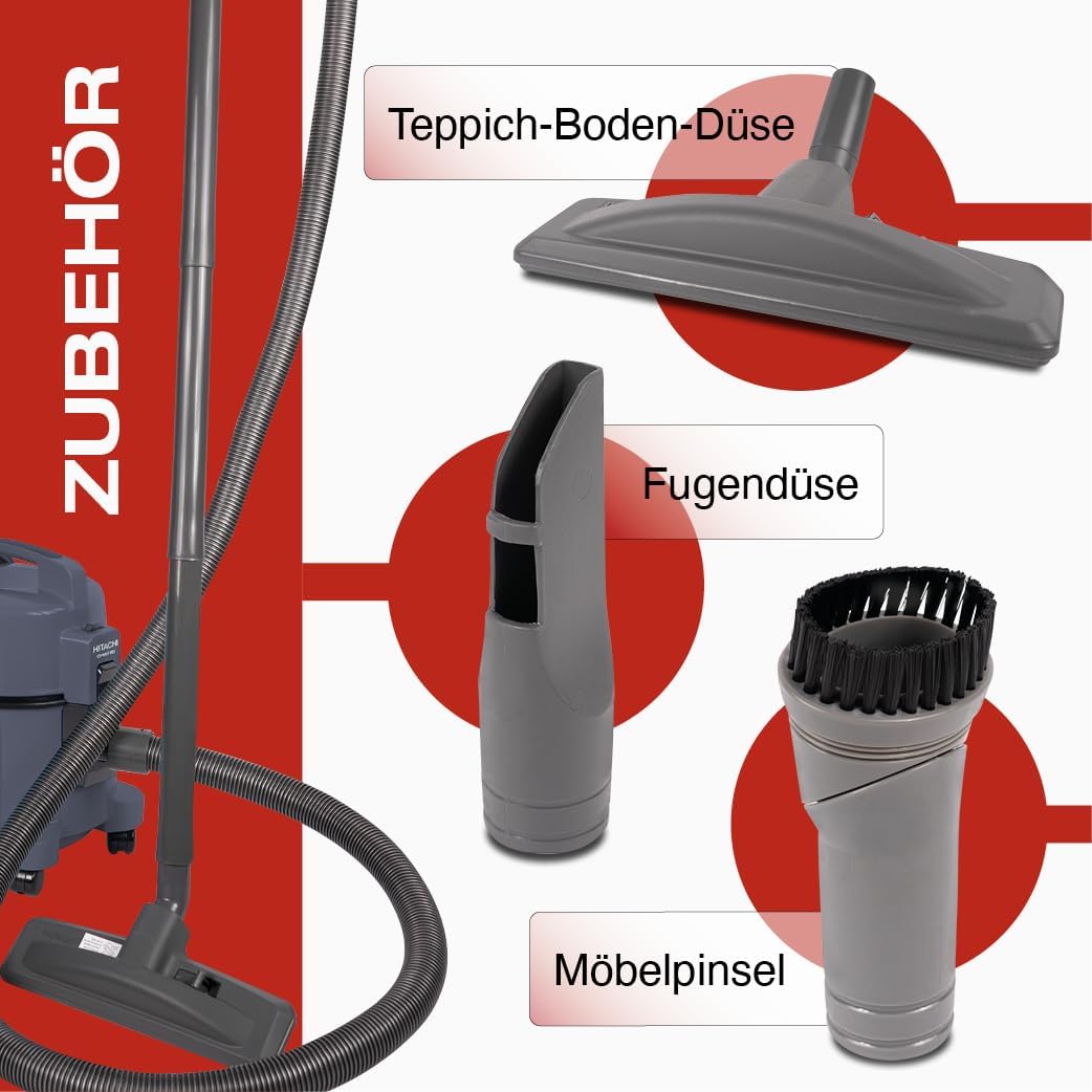 HITACHI Staubsauger CV-400P PRO + Beutel + HEPA Filter 4,5L - Profi Bodenstaubsauger 880W leise 74 d