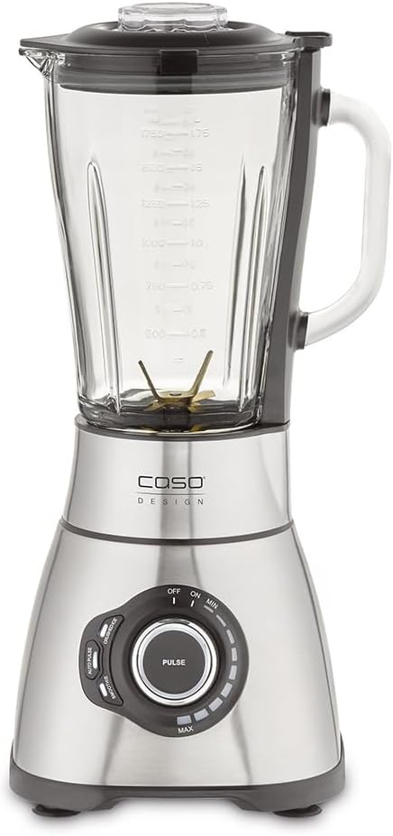 CASO B 1800 PowerBlender-Set - Standmixer, 28.000 U/min, Glasbehälter 1,75 L, inkl. Trinkflasche und