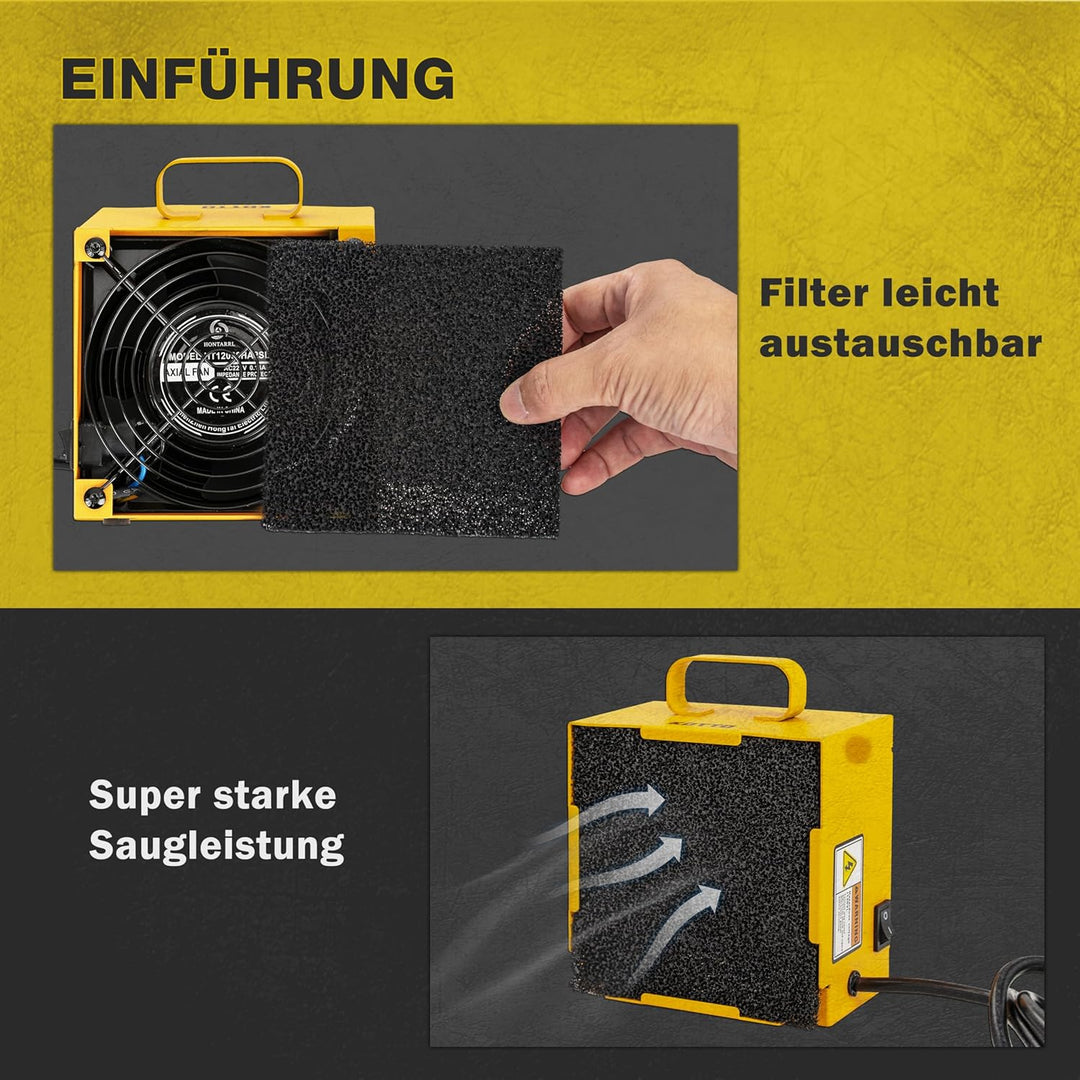 KOTTO Lötabsaugung Entferner Lötdampfabsaugung Lötdampf-Absaugventilator Lötrauchabsorber-Entferner,