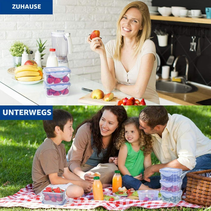 EASYLOCK 4PACK Kleine Dosen mit Deckel Plastik, Gefrierdosen 500ML, Meal Prep Boxen, Mikrowellengesc