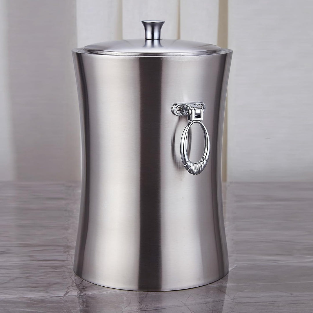 Eiseimer mit Deckel und zange Premium Eiskübel als Eiswürfelbehälter Ice Bucket,Eiskübel-Set, 3 l, d