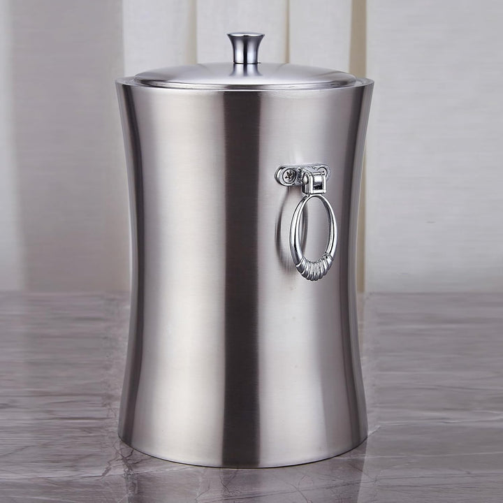 Eiseimer mit Deckel und zange Premium Eiskübel als Eiswürfelbehälter Ice Bucket,Eiskübel-Set, 3 l, d