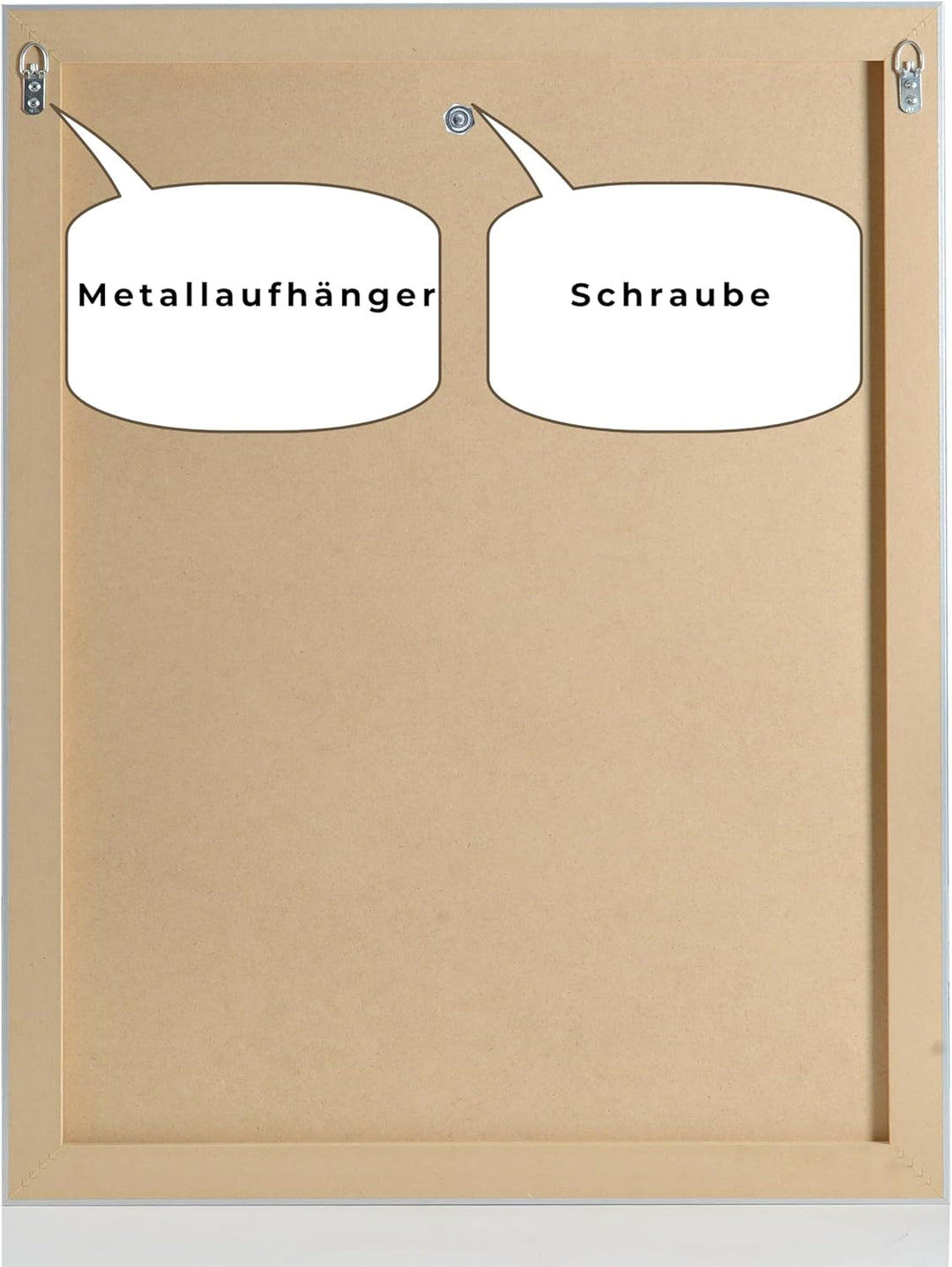 Trikotrahmen mit Drehtür | Weiss-Schwarz | 70x90 cm Objektrahmen | magnetischer Verschluss, schnelle