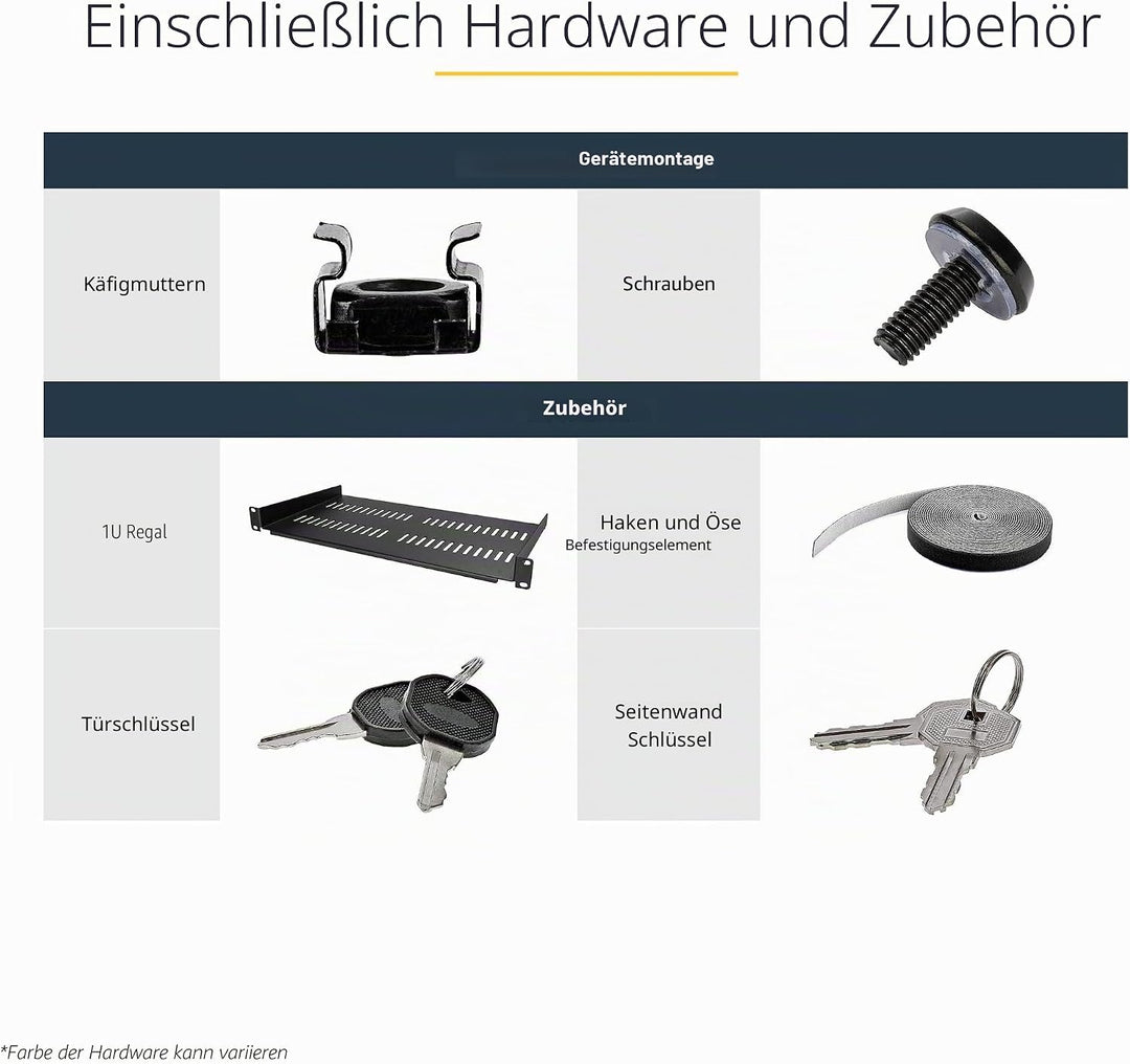 StarTech.com 12HE 19 Zoll Wandmontage Netzwerk Rack - 40,5cm tiefes, aufklappbares, abschliessbares