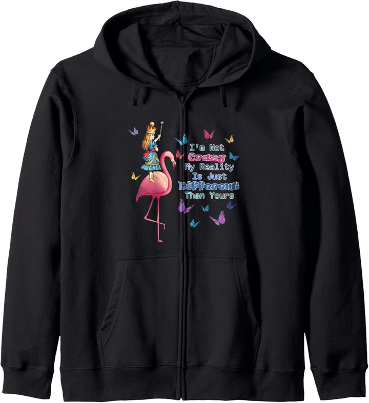 Alice in Wonderland Not Crazy Quote Kapuzenjacke