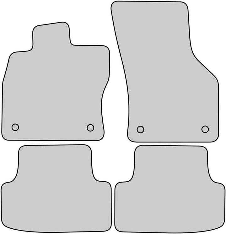 tuning-art V215-FBA Fussmatten Exclusive für Seat Leon 3 5F Audi A3 8V Golf 7 Golf 8 Audi A3 8Y 2012