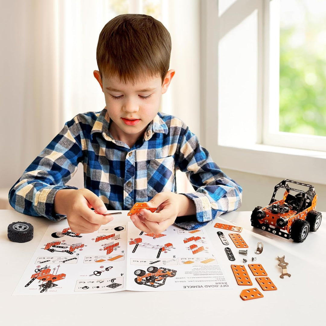 Building Sets Stem Assembly Metal 3-D Puzzle Off-Road Model Car Building Kit Construction Set Toys P
