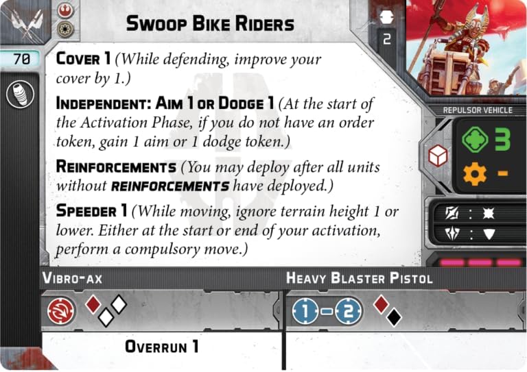 Atomic Mass Games Swoop Bike Riders: Star Wars Legion Miniatur-Spiel, ab 14 Jahren, 90 Minuten Spiel