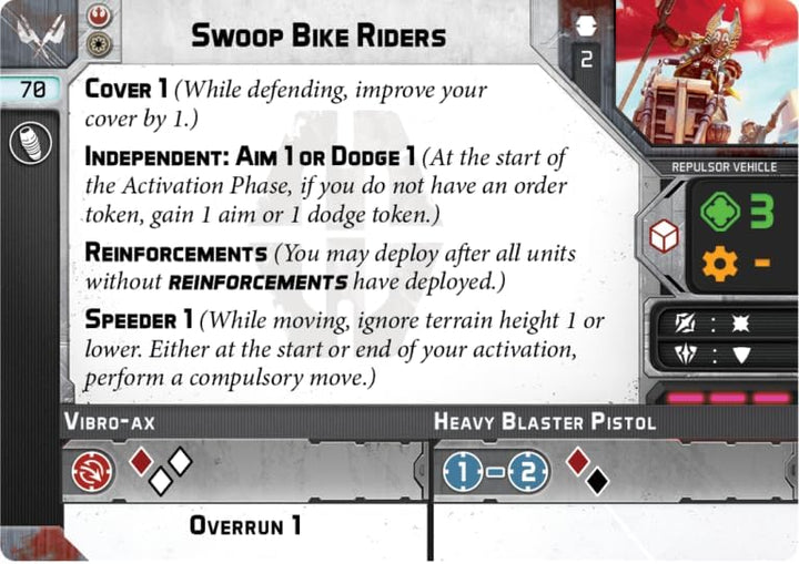 Atomic Mass Games Swoop Bike Riders: Star Wars Legion Miniatur-Spiel, ab 14 Jahren, 90 Minuten Spiel