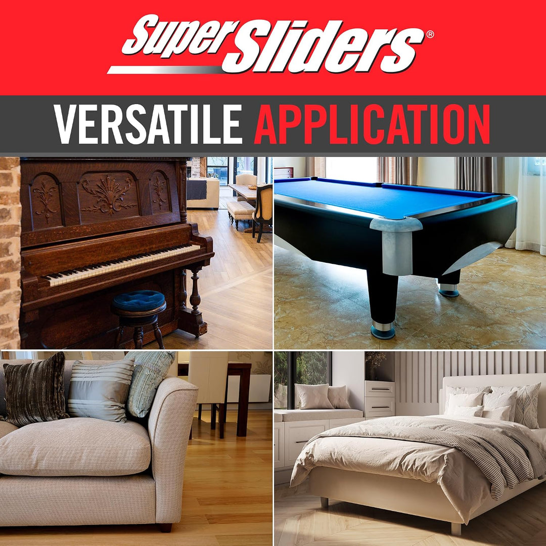 Super Sliders 4712595Z Wiederverwendbare Filz-Möbelgleiter All-in-One Kit für Harte Bodenoberflächen