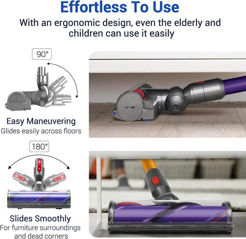 DAMAIYI Bürste Kompatibel für Dyson Staubsauger: V7, V8, V10, V11, V15 - Turbobürste, Zubehör, Ersat