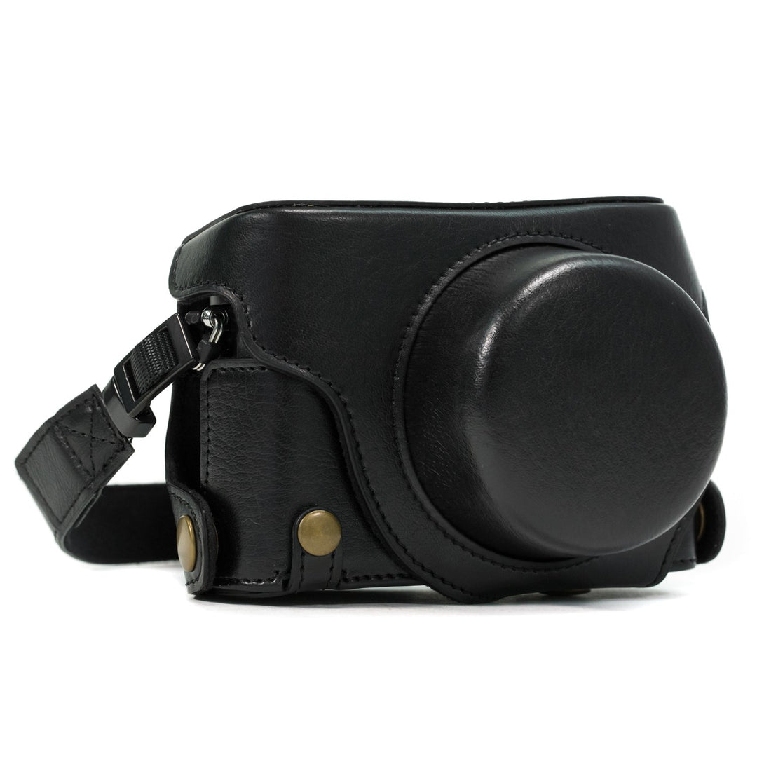 MegaGear Panasonic Lumix DMC-LX100 Ever Ready Leder Kamera-Case mit Trageriemen und Batteriezugang s