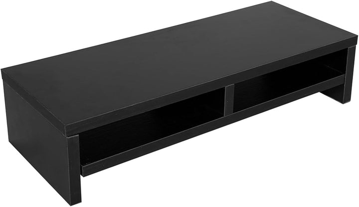 Holz LCD Laptop TV Halterung, Monitor Ständer Computer Riser mit Regal, Monitor Bildschirmerhöhung B