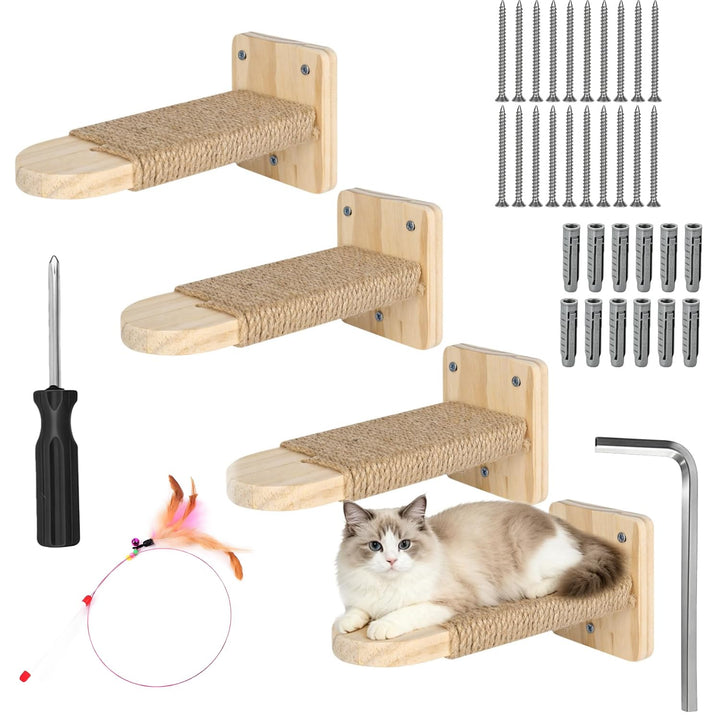 Katzentreppe Wand mit Herz-Federangel zur Förderung der Katzenbewegung