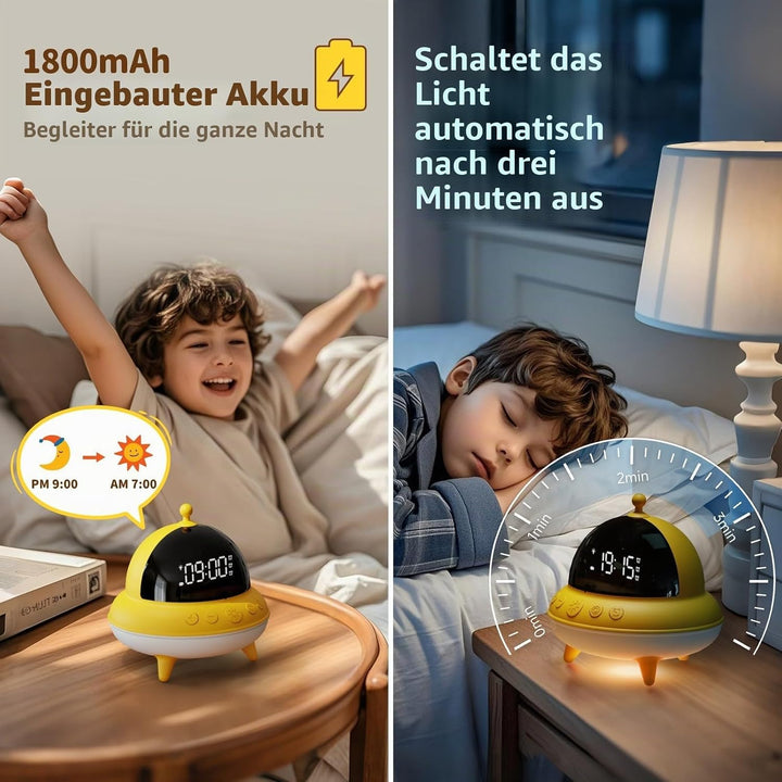 BEAVERLAB Wecker Kinder Mädchen, UFO Kinderwecker für mädchen kinder wecker, tageslichtwecker mit 7