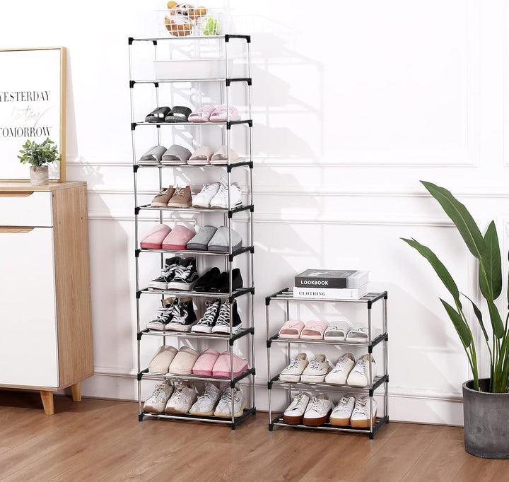 Stapelbares kleines Schuhregal, Eingangsbereich, Flur und Schrank, platzsparende Aufbewahrung und Or