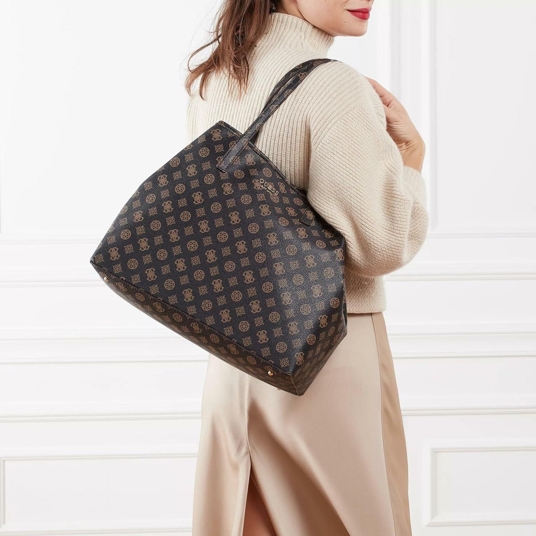 GUESS Women Vikky Large Tote Bag, braun