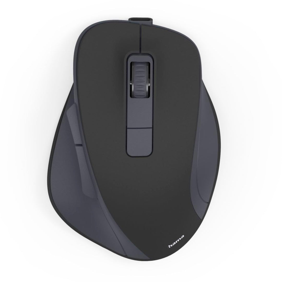 Hama Maus kabellos, wiederaufladbar (optische Funkmaus ohne Klickgeräusch, mit Akku, ergonomische Fo