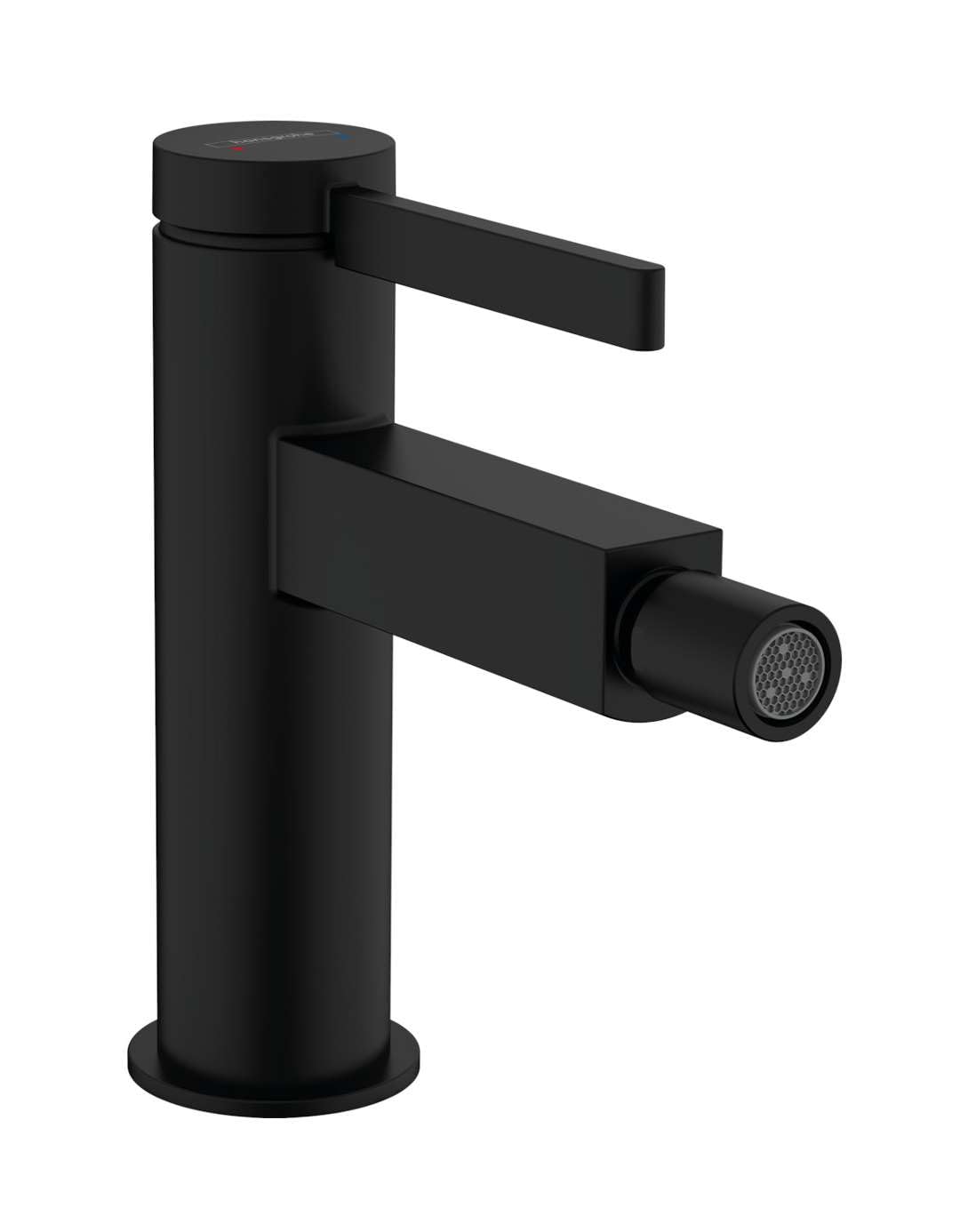 hansgrohe Einhebel-Bidetmischer Finoris, Bidetarmatur mit Push-Open Ablaufgarnitur, Mattschwarz, Mat