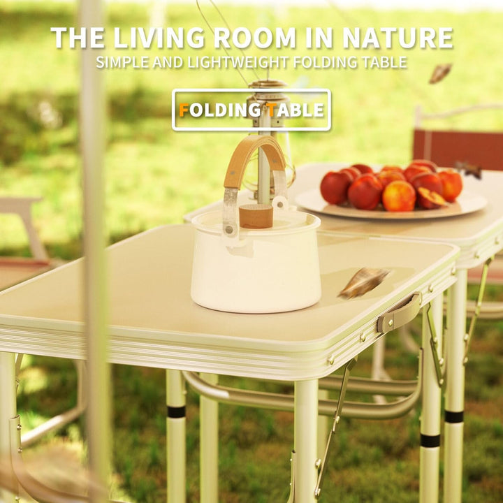 Klapptisch Höhenverstellbar Campingtisch Klappbar Camping Tisch Campingmöbel Tragbarkeit Gartentisch