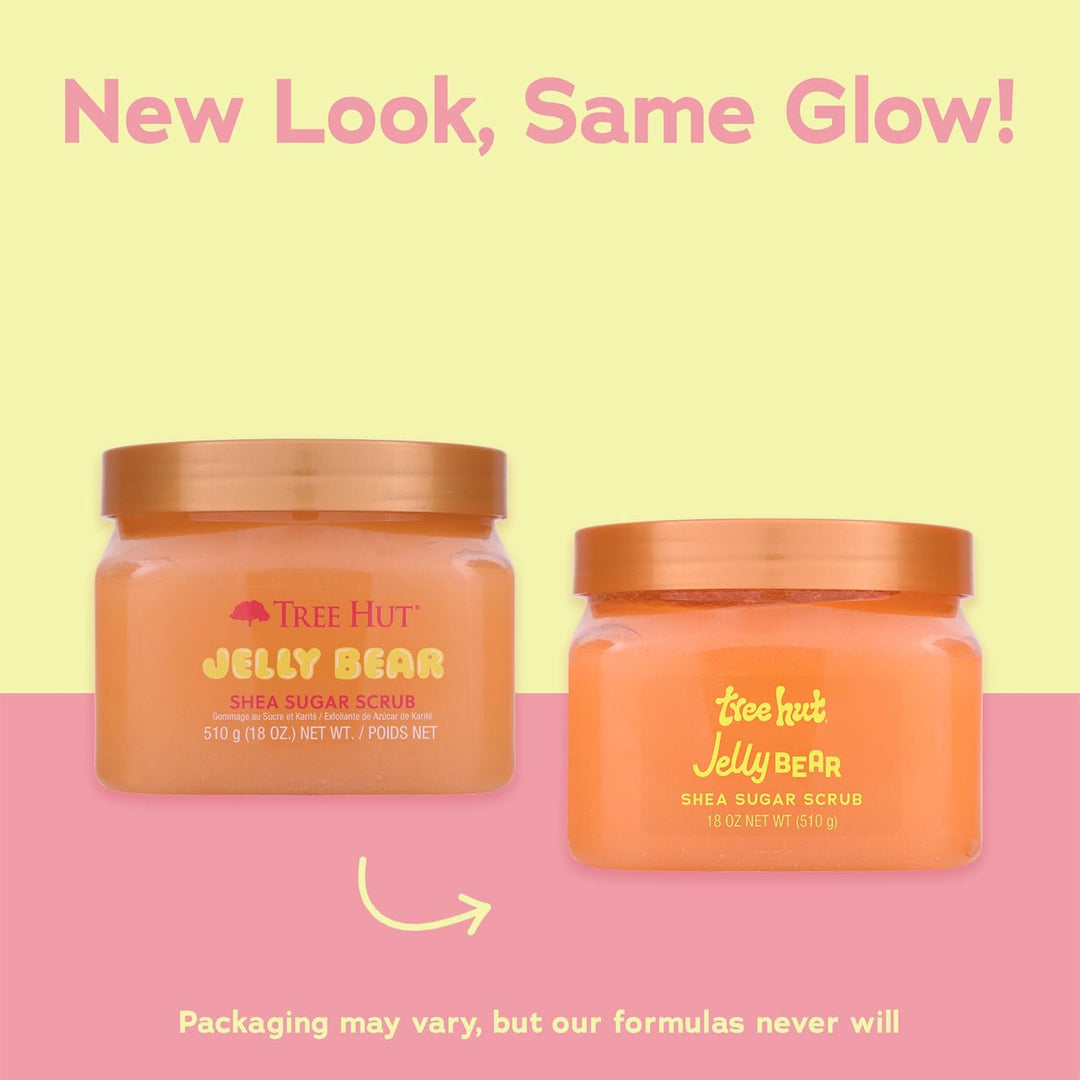Tree Hut Jelly Bear Shea-Zuckerpeeling, feuchtigkeitsspendendes und feuchtigkeitsspendendes Körperpe