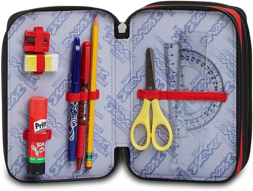 Seven Federmäppchen, Mäppchen, mehrfarbig, Federtasche für Schreibwaren, Etui mit Stiften, Kugelschr