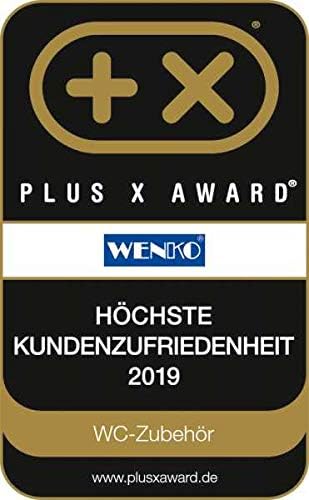 WENKO WC-Sitz Ottana Granit, hygienischer Toilettensitz mit Absenkautomatik, WC-Deckel mit Fix-Clip