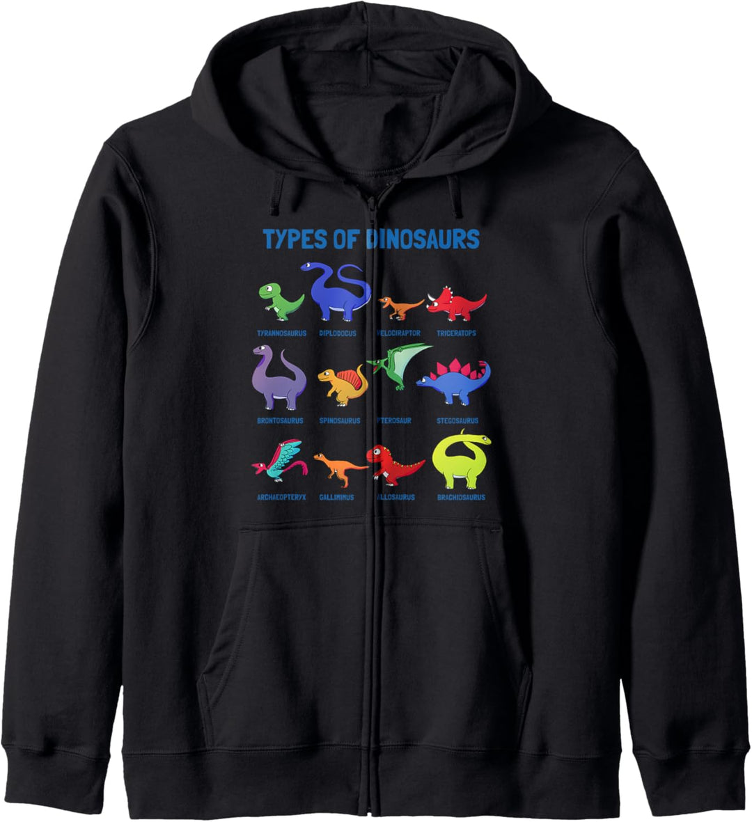 Arten von Dinosauriern für Kinder Dino Identification Tee Kapuzenjacke