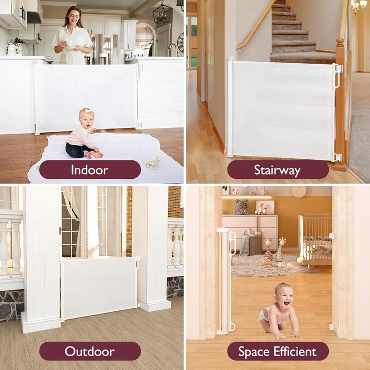 Momcozy Treppenschutzgitter Ausziehbare für Babys, 0-140 cm, 83 cm Hoch Baby Absperrgitter Treppensc