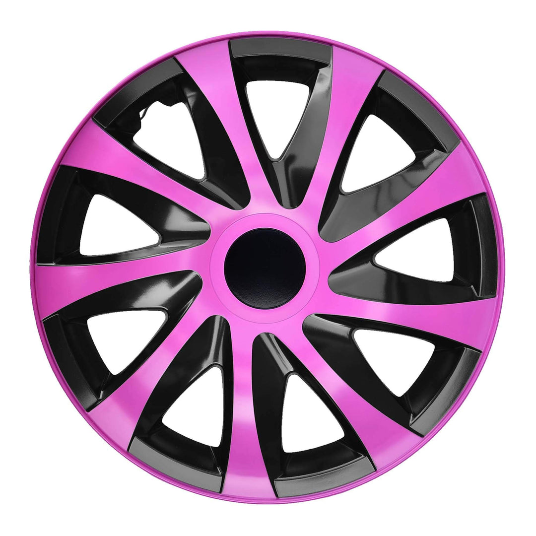 NRM KO243 Radzierblende Draco CS, Schwarz/Rosa, 15 Zoll, 4er Set