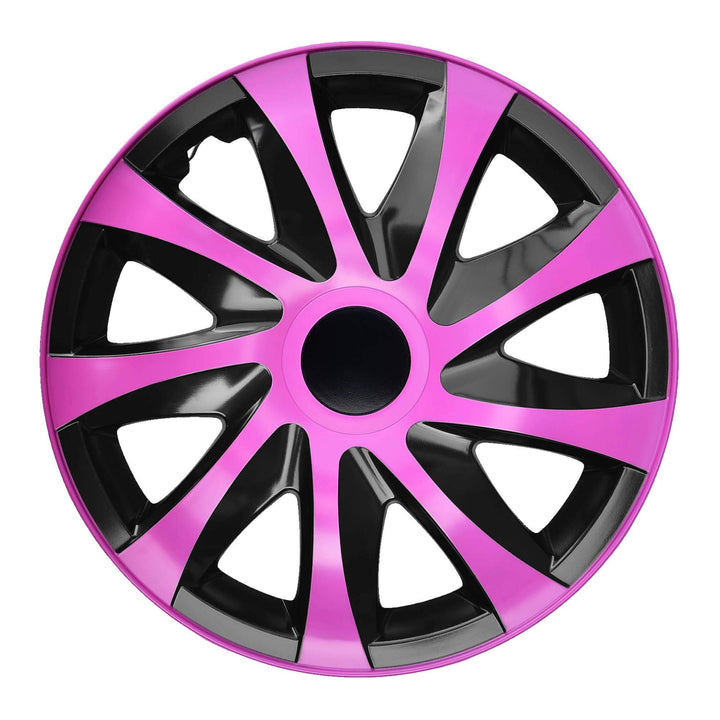 NRM KO243 Radzierblende Draco CS, Schwarz/Rosa, 15 Zoll, 4er Set