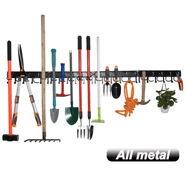 YueTong 172,7 cm Gartenwerkzeug-Organizer aus Metall, verstellbare Garagen-Wand-Organizer und Aufbew