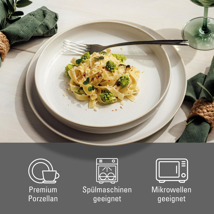 like. by Villeroy &Boch - Crafted Cotton Suppenteller Weiss, Spülmaschinenfest, Mikrowellensicher, G