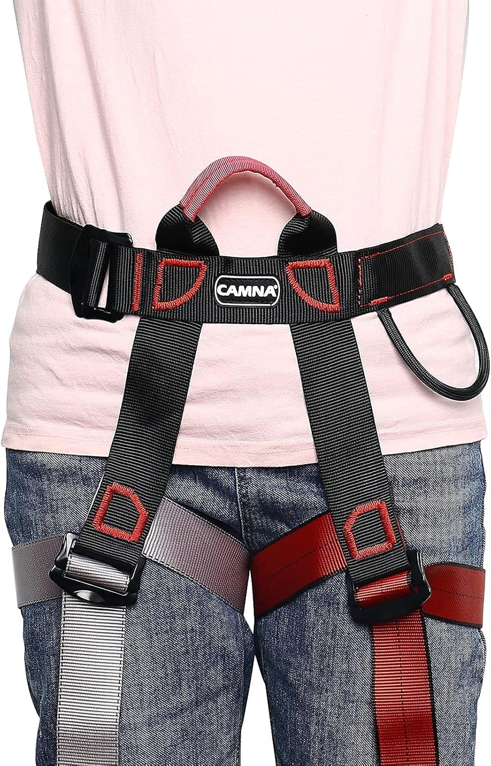 EUNEWR klettergurt kinder Klettergurte Befestigender Klettergut,Für Frauen, Männer und Kinder halber