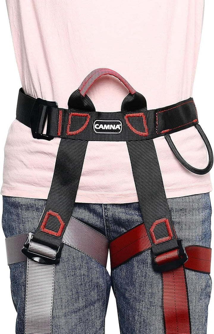 EUNEWR klettergurt kinder Klettergurte Befestigender Klettergut,Für Frauen, Männer und Kinder halber