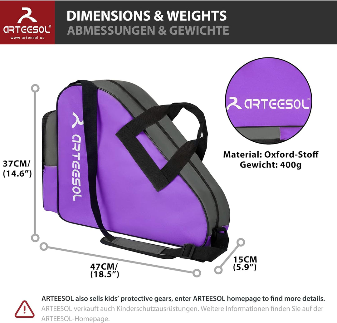 Blackace arteesol Rollschuhe Tasche, Inliner Tasche, Schlittschuhe Tasche, Skatertasche für Kinder/E