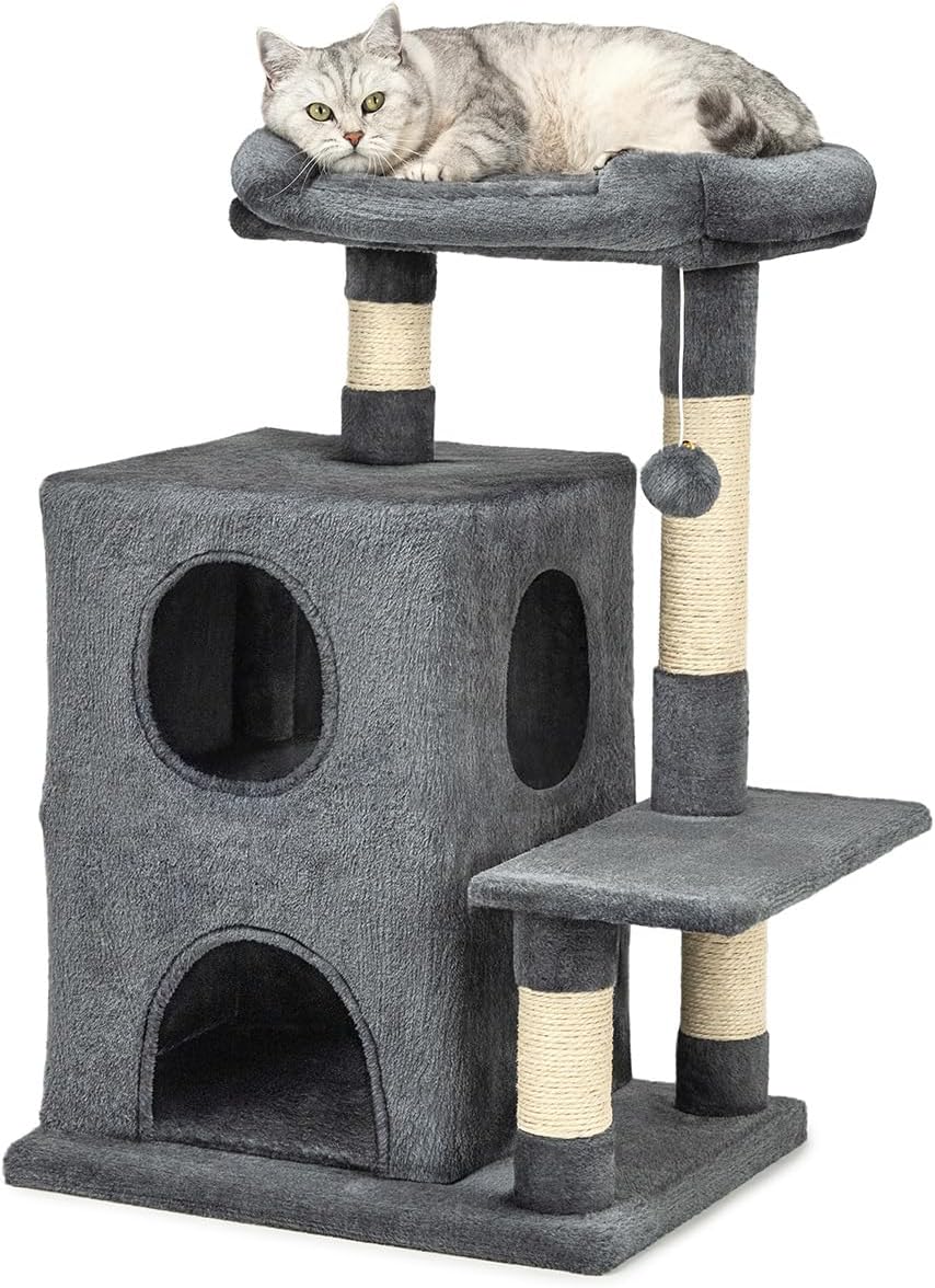 lionto by dibea Kratzbaum Kletterbaum Katzenkratzbaum Katzenbaum Höhe 80 cm