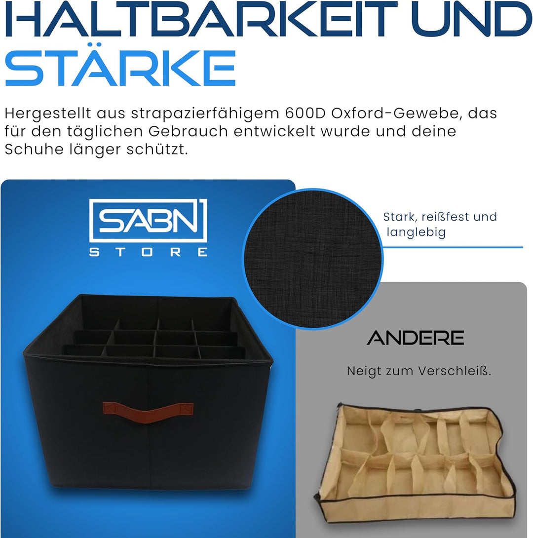 Organizer für Schuhe, inklusive 4 Schuhtaschen, Schuhaufbewahrung für Schrank, Schuhboxen, Schuhboxe