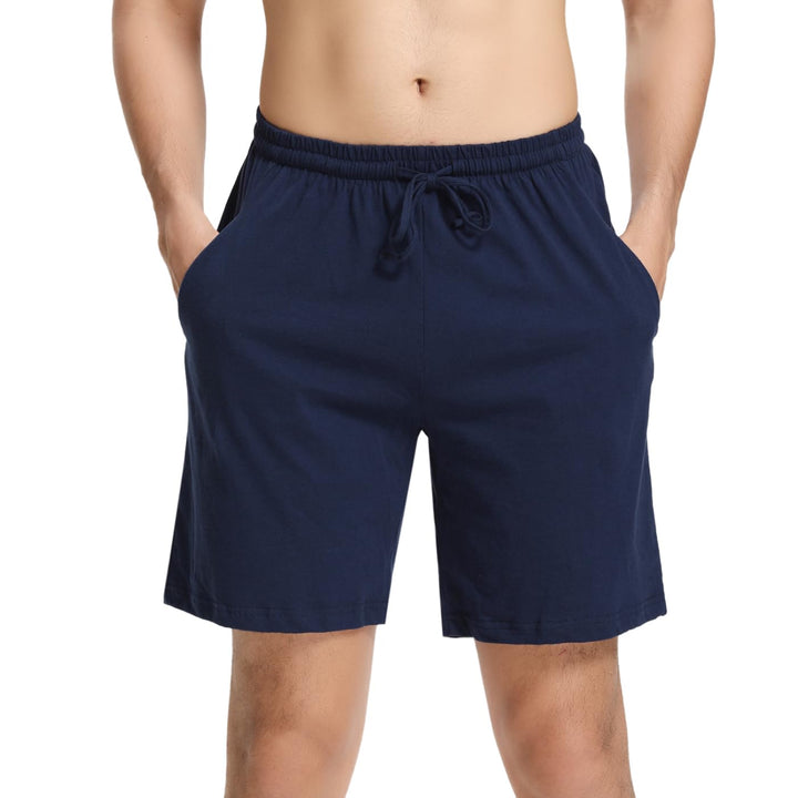 Aseniza Herren Schlafanzughose Kurz Baumwolle Bermuda Schlafshorts Pyjamahose Shorty Sommer Sleephos