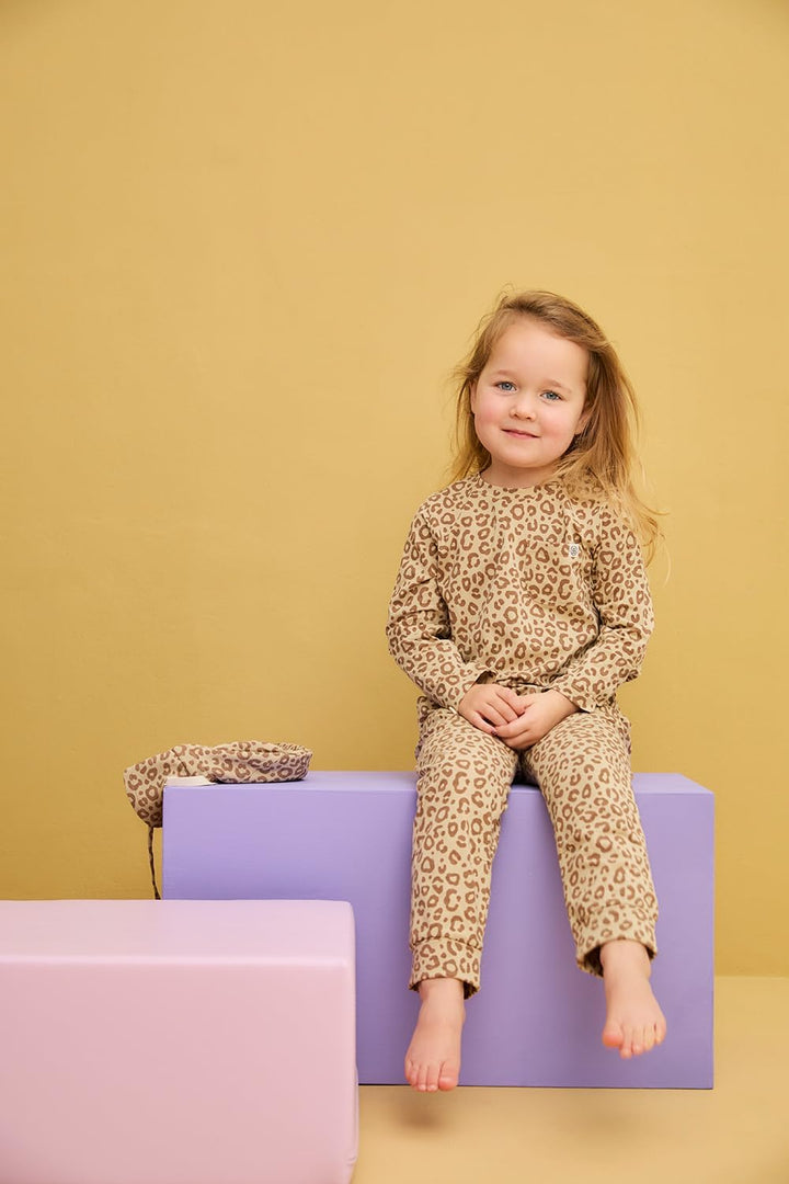 Cloby CBY-LS6-LPB Long Sleeve Shirt/Langarmshirt mit UV-Schutz (UPF 50+) - Leopard braun (Gr. 6-12 M