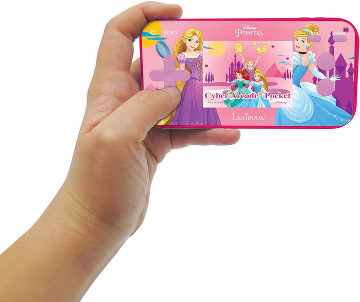 Lexibook JL1895DP Disney's Princesses Cyber Arcade Pocket Tragbare Spielkonsole, 150 Gaming, LCD, Ba