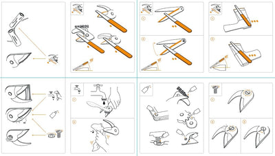 Fiskars Pflegeset für Gartenschneidgeräte, Mit Diamantfeile, Öl und Pflegeanleitung, 1001640