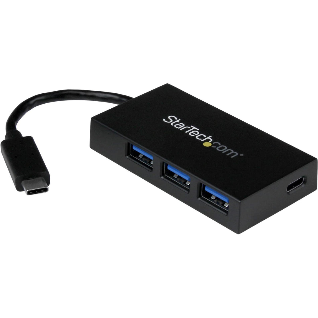 StarTech.com 4 Port USB 3.1 Gen 1 Hub, USB-C auf 1x USB-C und 3x USB-A, Mobiler USB Type C Hub schwa