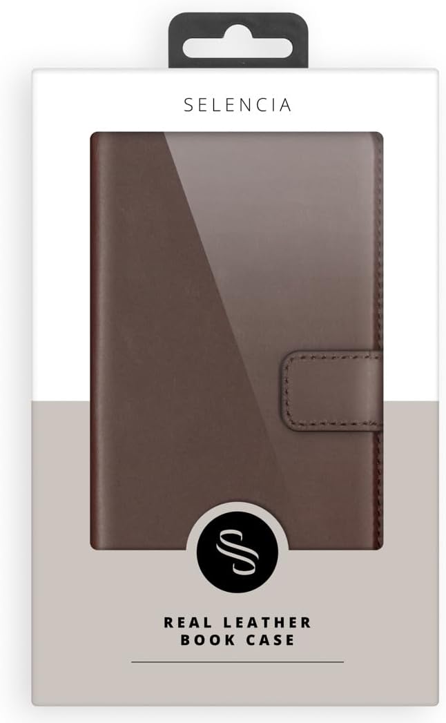 SELENCIA Bookcase Hülle kompatibel mit iPhone 12 Pro Max – Era Leder Handytasche Side Flip Case – Ha