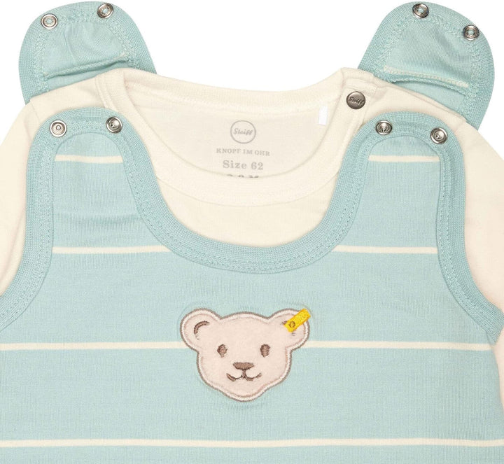 Steiff Baby - Jungen Set Strampler mit Fuss + T-shirt Langarm Set Strampler + T-Shirt langarm 56 ETH