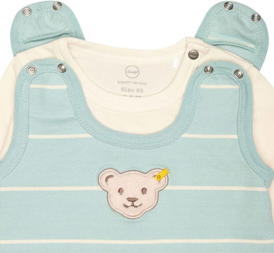 Steiff Baby - Jungen Set Strampler mit Fuss + T-shirt Langarm Set Strampler + T-Shirt langarm 56 ETH