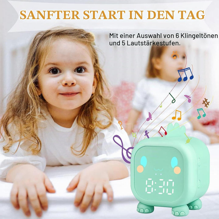 Ayybboo Kinderwecker Digitaler, Wecker Digital Sonnenaufgangssimulator Kinderwecker für Mädchen Jung