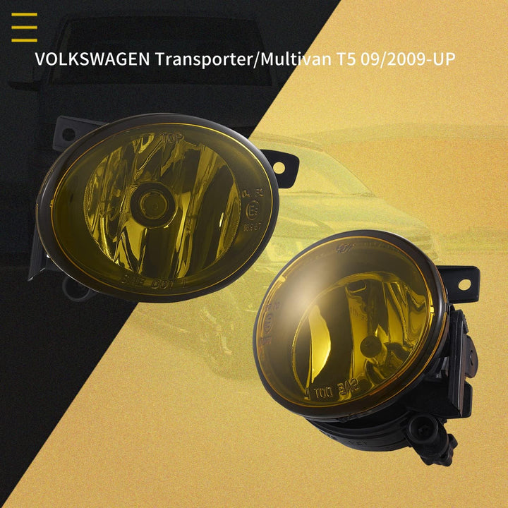 WISGOL Nebelscheinwerfer passt für Vw Transporter / Multivan T5 09/2009-UP Ein Paar Nebelscheinwerfe