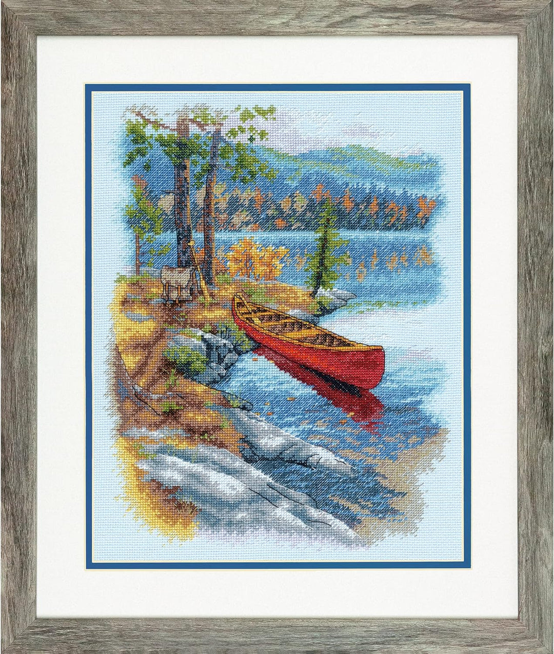 Dimensions 70-35406 Outdoor Adventure Kreuzstich-Set, 14 Cnt. hellblaue Aida, 27,9 x 35,6 cm