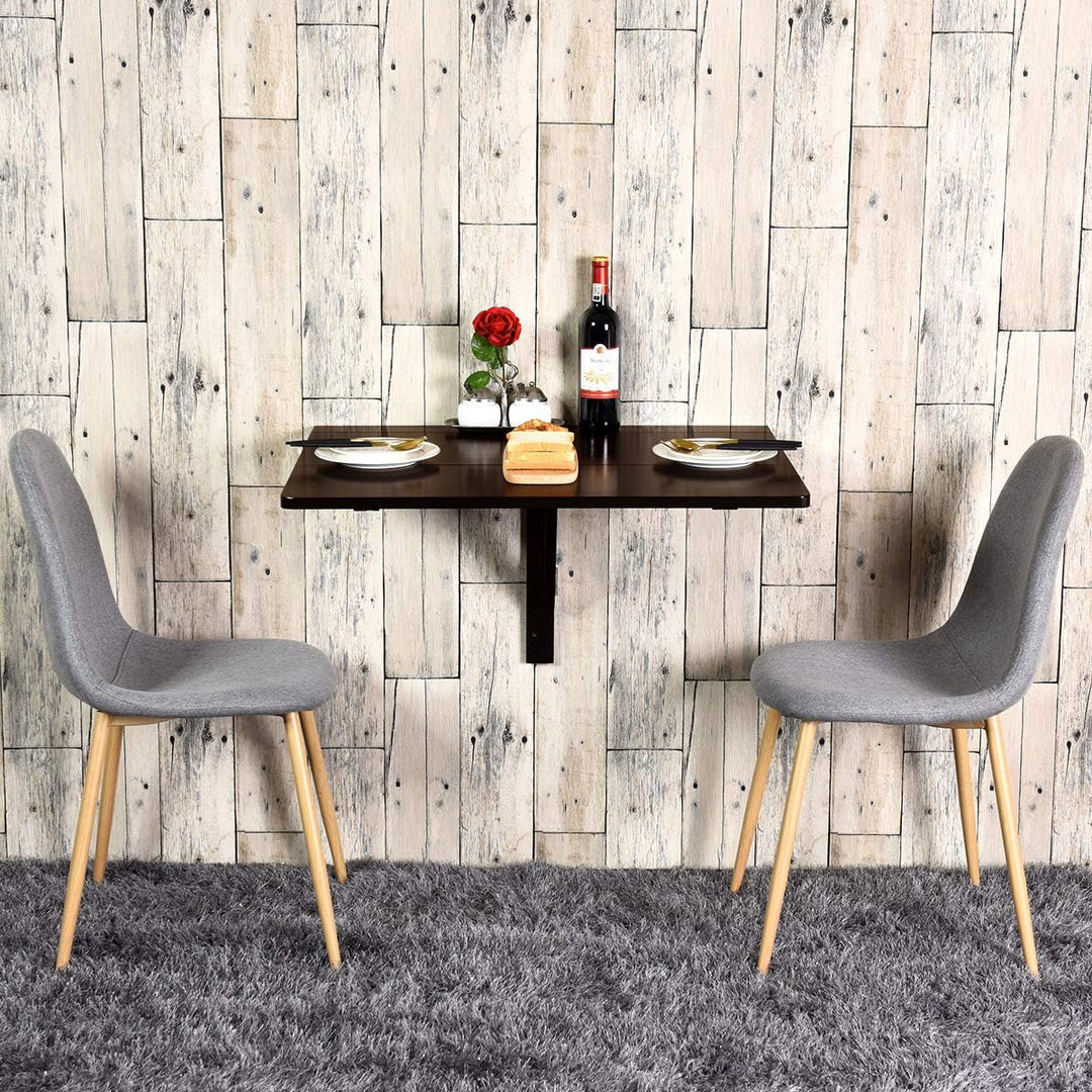 GIANTEX Wandklapptisch klein, Wandtisch Hängetisch Klappbar 80x60cm, Holz Klapptisch Esstisch Schrei